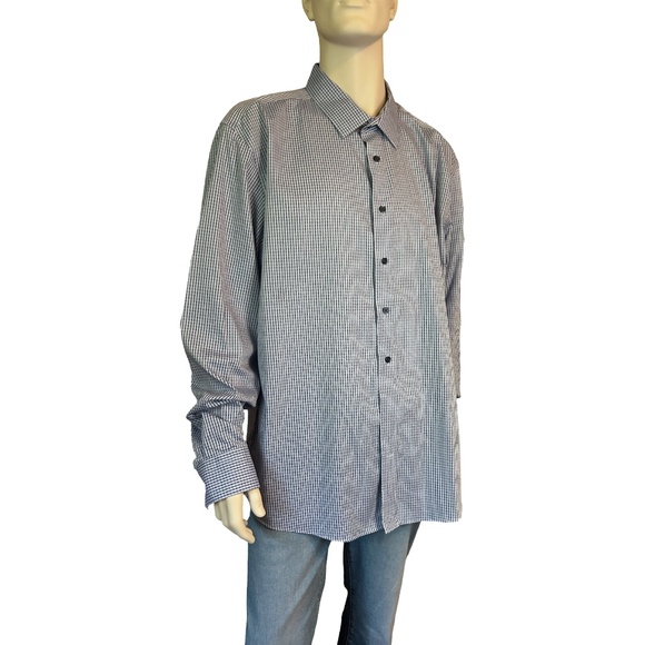 EGARA Dress Shirt Profilo Tessile 100% Cotton No Iron Men's Wearhouse NWOT - Picture 3 of 16